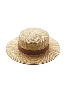 Boater Hat - Tan Tie in Both Adult & Kids Sizes - Coco & Me - Children's swimwear - Australian swimwear - sun safe - UPF 50+ - Australian kids swimwear